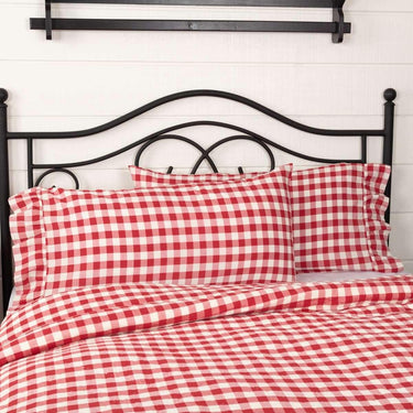 Annie Buffalo Red Check King Pillow Case Set of 2 21x40 VHC Brands - The Fox Decor